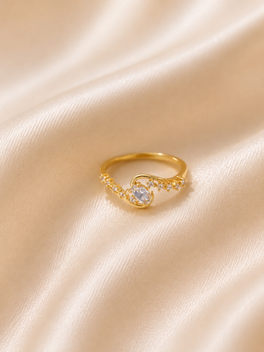 Crystal Swirl Ring