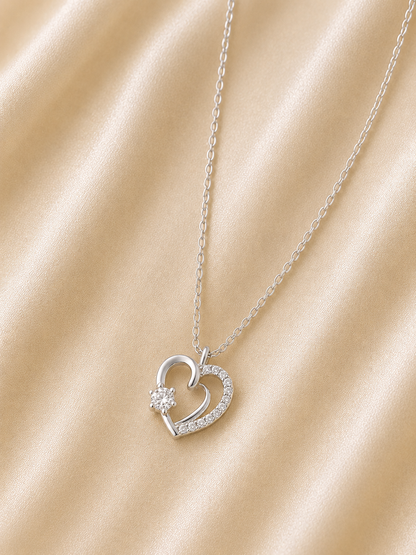 Silver Heart Spark Pendant