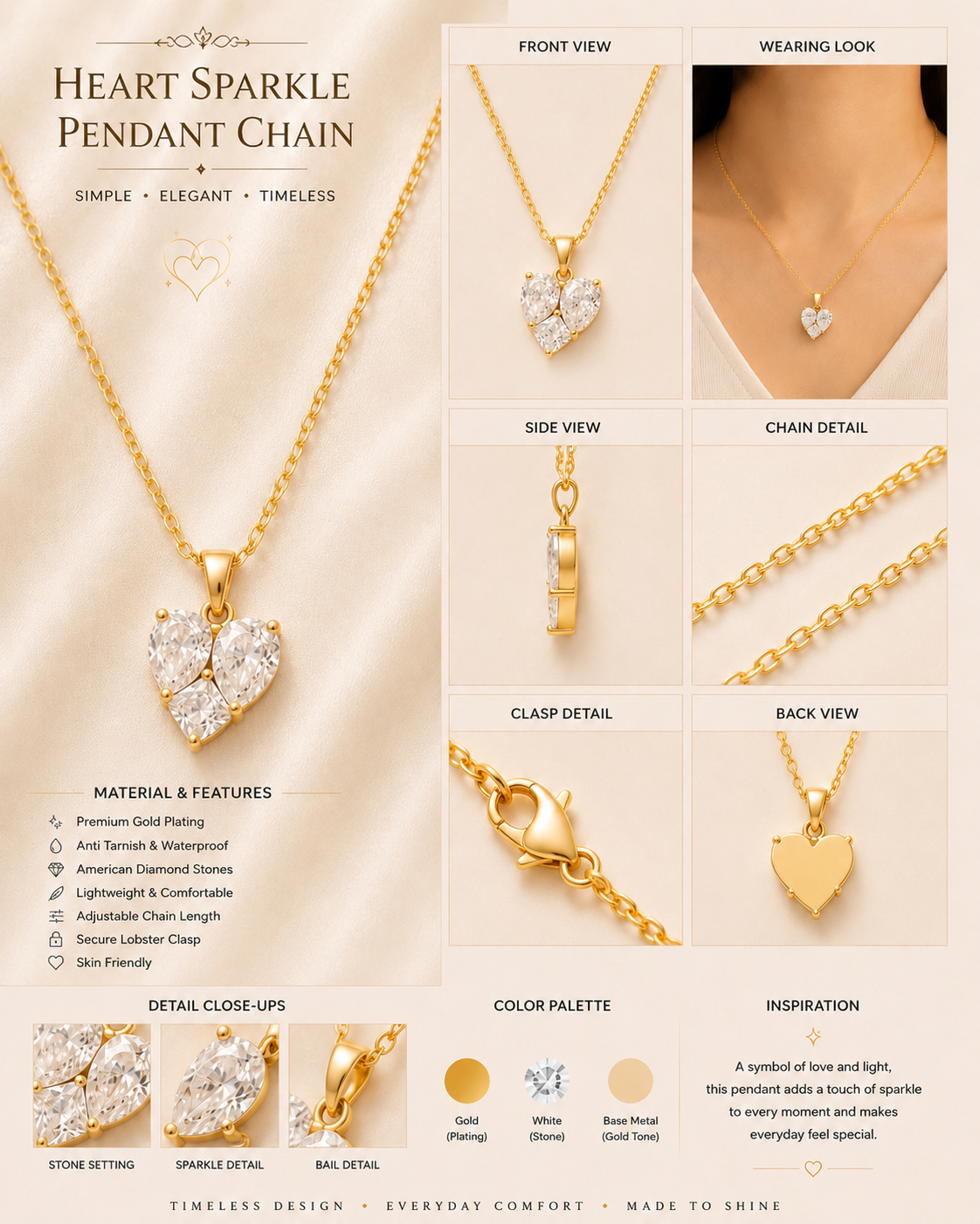Eternal Heart Crystal Pendant