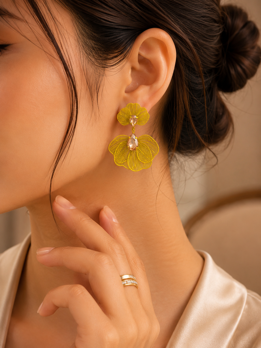 Neon Petal Glow Earrings