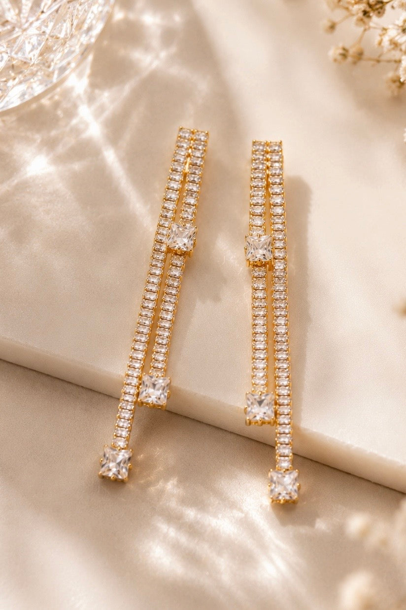Crystal Cascade Earrings