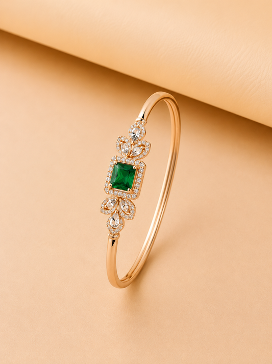 Emerald Royale Rose Gold Bangle