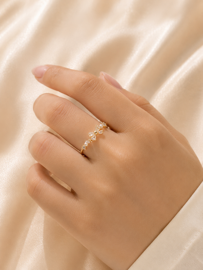 Celeste Bow Pearl Ring