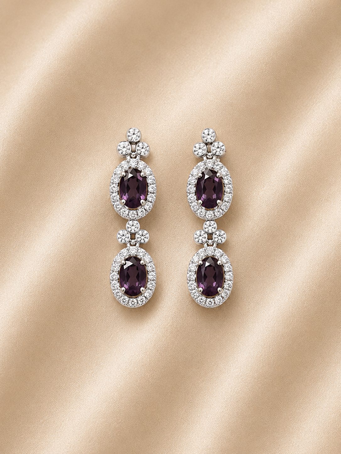 Amethyst Grace Diamond Necklace Set