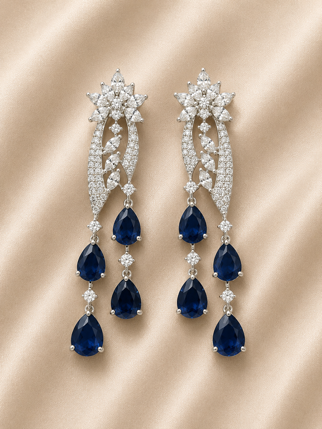 Sapphire Royale Drop Necklace Set