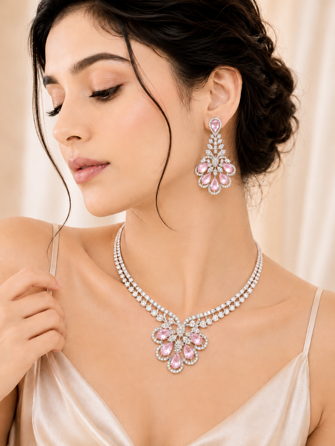 Blush Royale Diamond Necklace Set