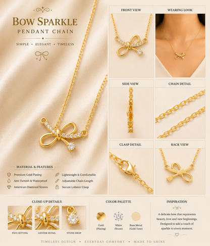 Celestia Bow Diamond Necklace