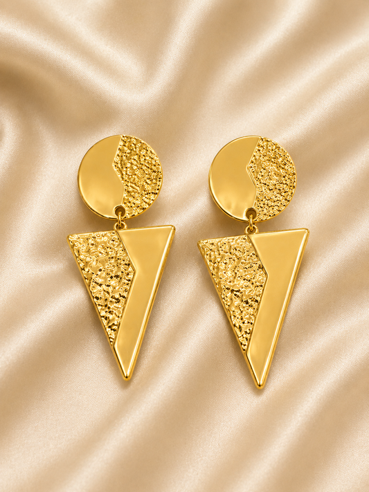 Golden Geo Luxe Earrings