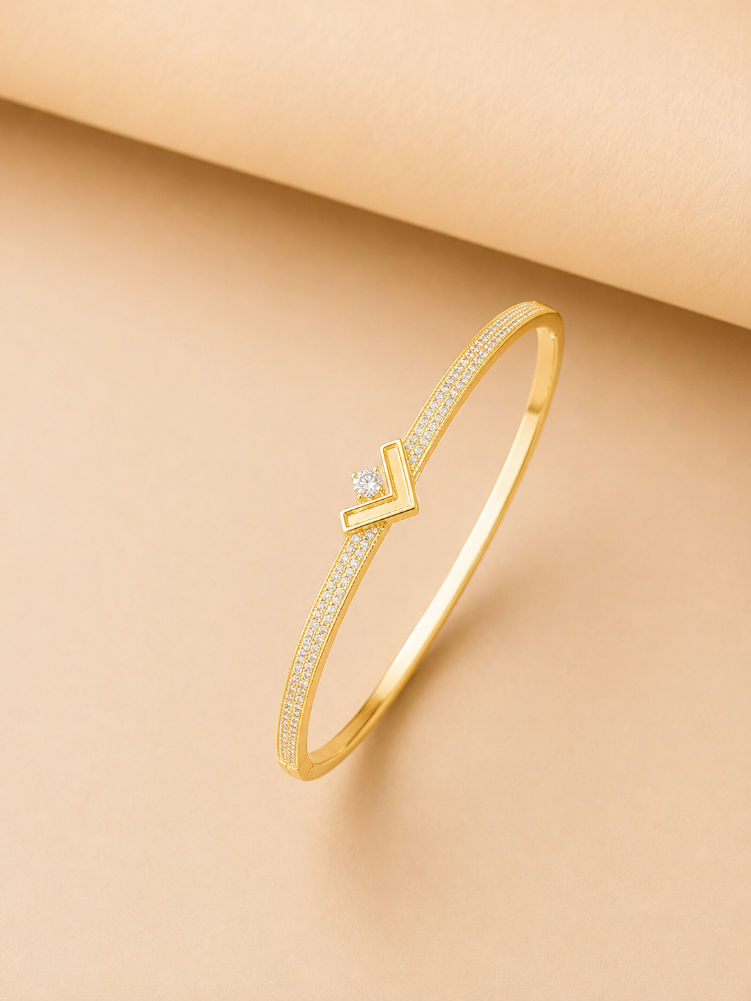 Velora V Luxe Crystal Bangle