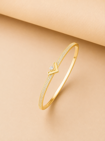 Velora V Luxe Crystal Bangle