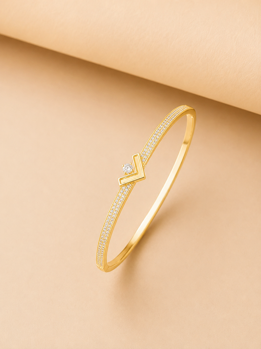Velora V Luxe Crystal Bangle