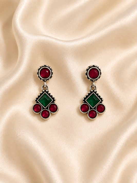 Regal Gem Drop Earrings