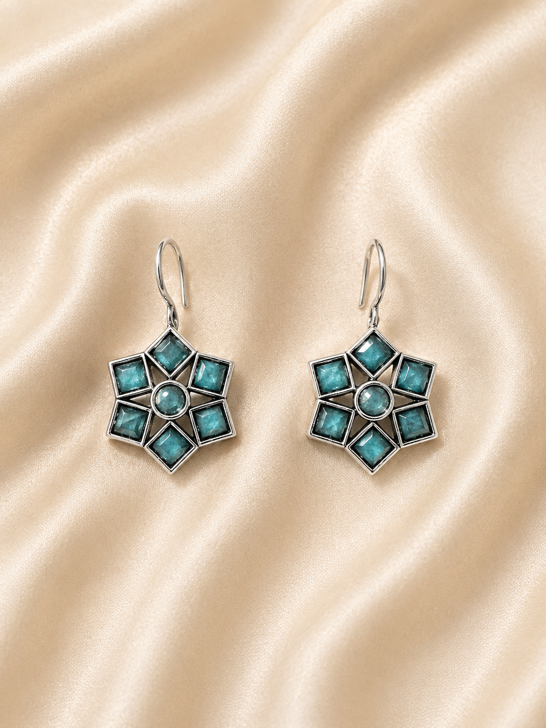 Starlight Geometric Drop Earrings