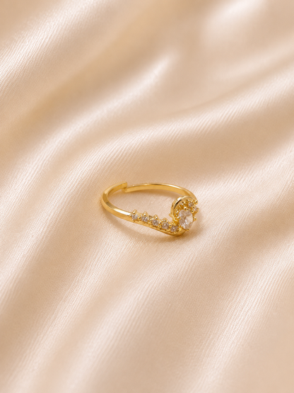 Crystal Swirl Ring