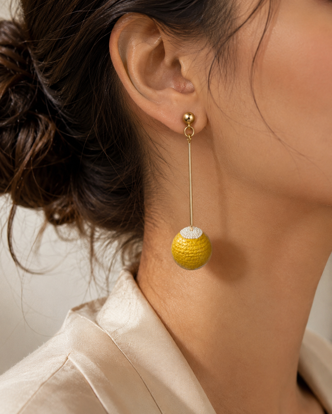 Amber Aura Drop Earrings