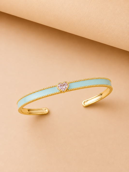 Celestia Heart Enamel Cuff