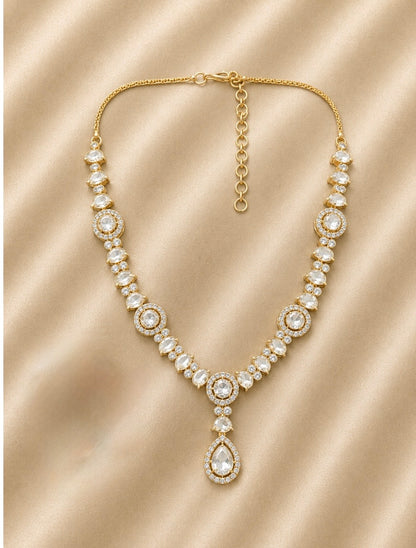 Noor Crystal AD Necklace Set