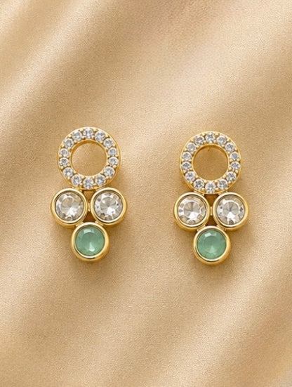 Celeste Circle Brass Kundan Necklace Set