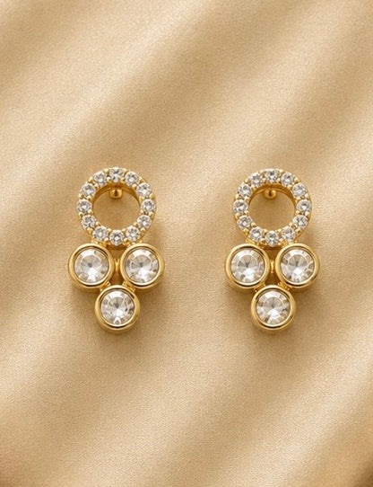 Celeste Circle Brass Kundan Necklace Set