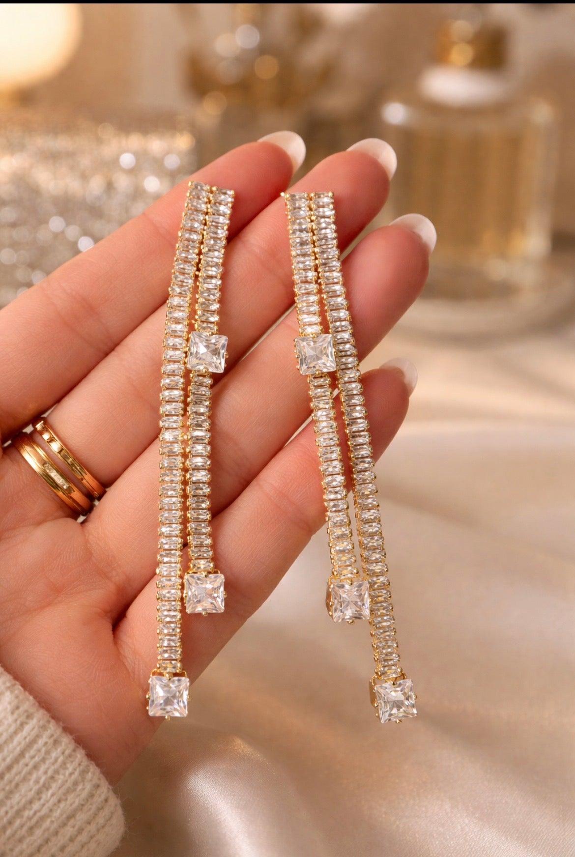 Crystal Cascade Earrings