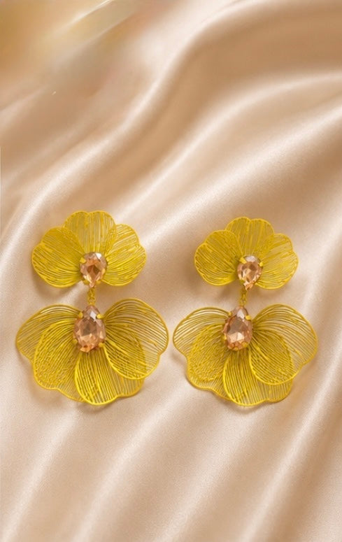 Neon Petal Glow Earrings