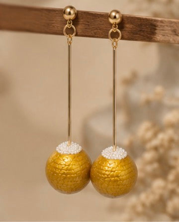 Amber Aura Drop Earrings