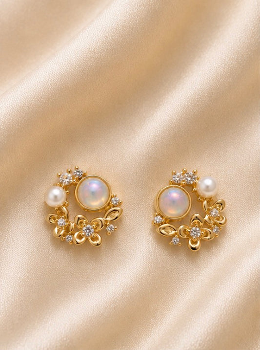 Opal Pearl Bloom Studs
