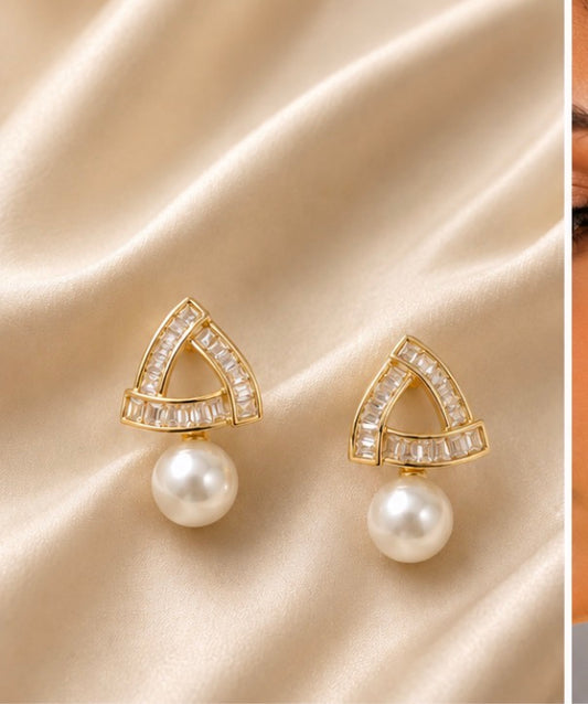 Pearl Prism Drop Studs