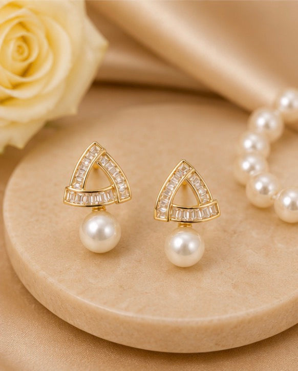 Pearl Prism Drop Studs