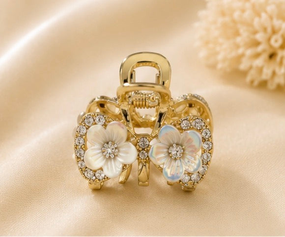 Mother of Pearl Blossom Hair Claw