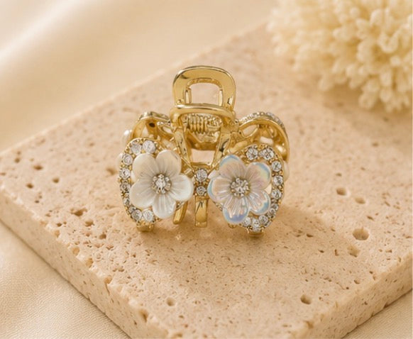 Mother of Pearl Blossom Hair Claw