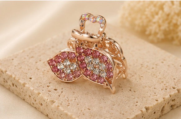 Rose Petal Sparkle Hair Claw