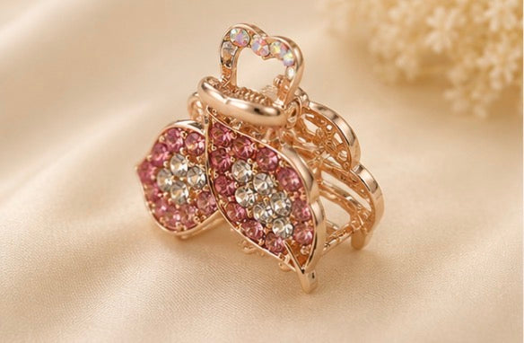 Rose Petal Sparkle Hair Claw
